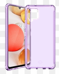 Itskins - Spectrum Clear Case for Samsung Galaxy A42 5G Light Purple Brigadoon Holiday Park png