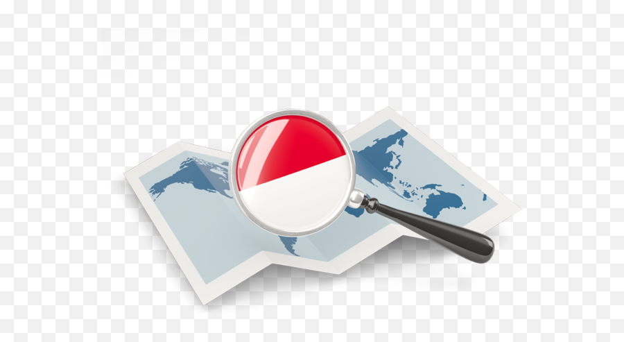 Magnified Flag With Map Illustration Of Indonesia - Icon Sri Lanka Map Png,Indo Icon