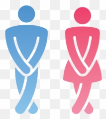 Printed Vinyl Wc Restroom Sign Men Woman Stickers Factory - Fecal And Urinary Incontinence png