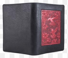 Oberon Design Leather Refillable Icon Journal Cover Hummingbird - Folding png