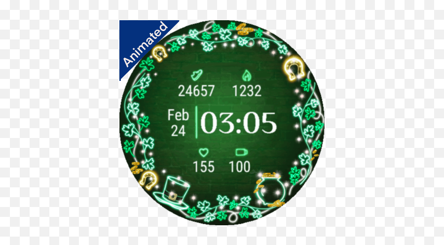 St Patricks Day Animated Garmin Connect Iq Png Icon