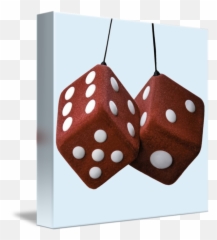 Lucky Fuzzy Red Dice - png