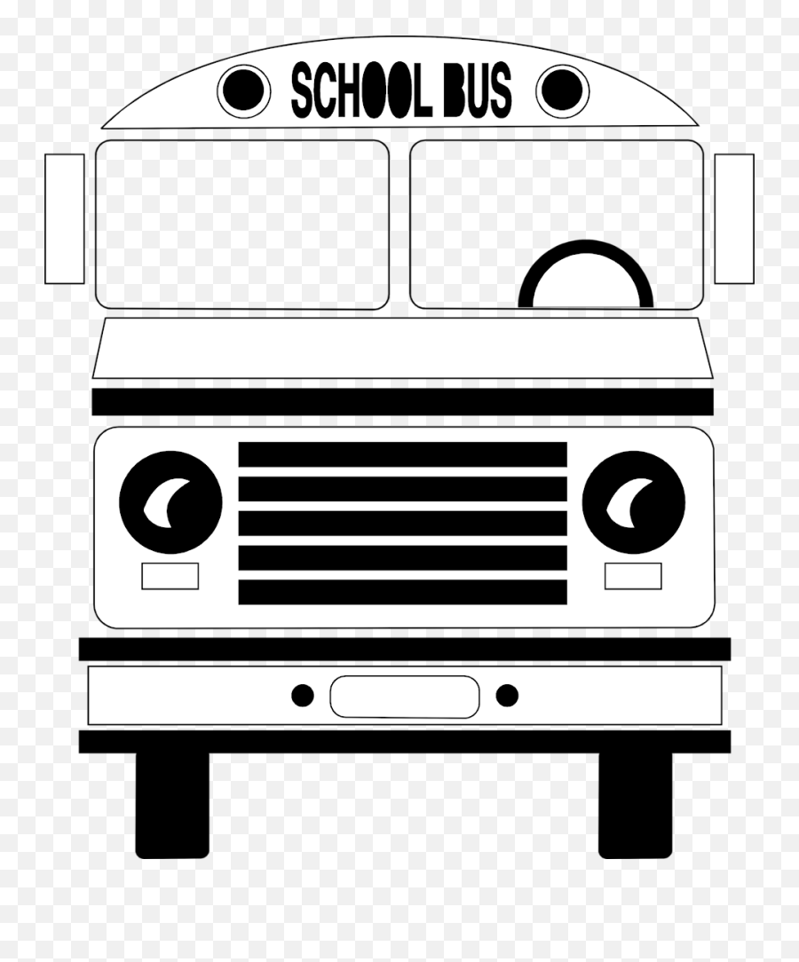Library Of Black And White School Bus Clip Royalty Free Png - School Bus Clipart Black And White Transparent,School Bus Transparent Background