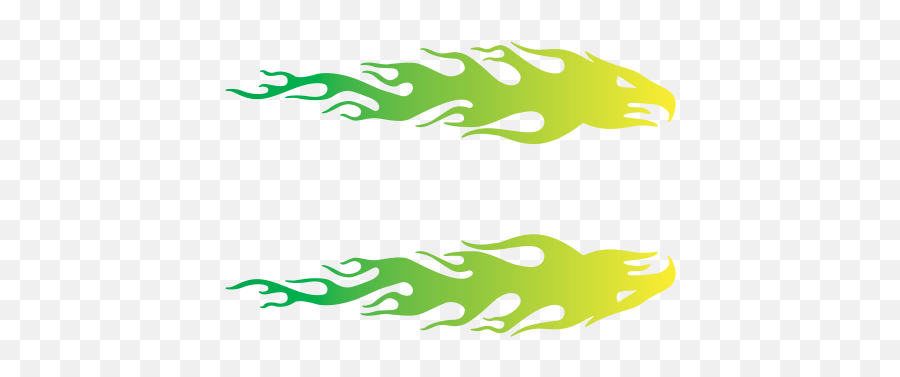 Printed Vinyl Pair Of Eagle Head Flames - Orange Yellow Flames Logo Png,Green Flames Png