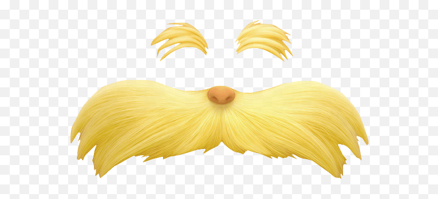 The Lorax Eyebrow And Moustache Transparent Stick Clip Art - Moustache Lorax Png,Mustache Png Transparent