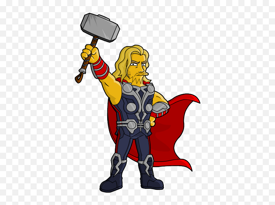 Thor From Springfield Simpsons Avengers Movie Clipart Png - Springfield Punx Thor,Avengers Png