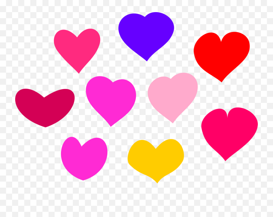 Corazones De Colores Png Clipart - Colorful Hearts Png,Colores Png