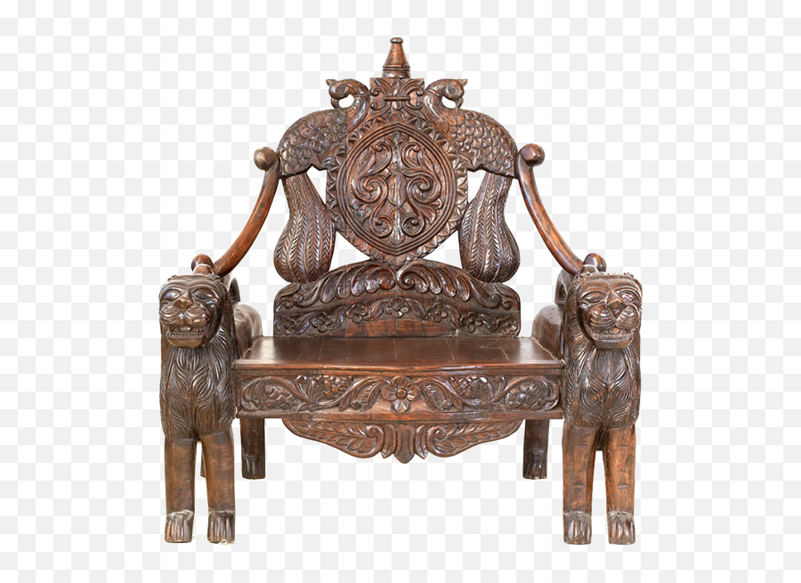 Indian King Chair - King Chair Wood Png,King Chair Png