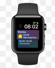 Watch Face Png - Apple Series 2 42mm Space Black Stainless Steel Case Sport Band