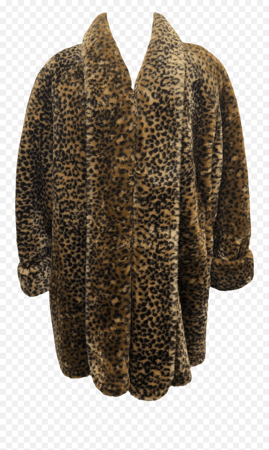 80u0027s Leopard Print Faux Fur Coat By Monterey Fashion - Scarf Png,Leopard Print Png