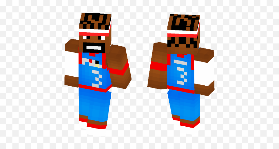 Download Allen Iverson 76ers Alternate Minecraft Skin For - Man Bat Minecraft Skin Png,Allen Iverson Png