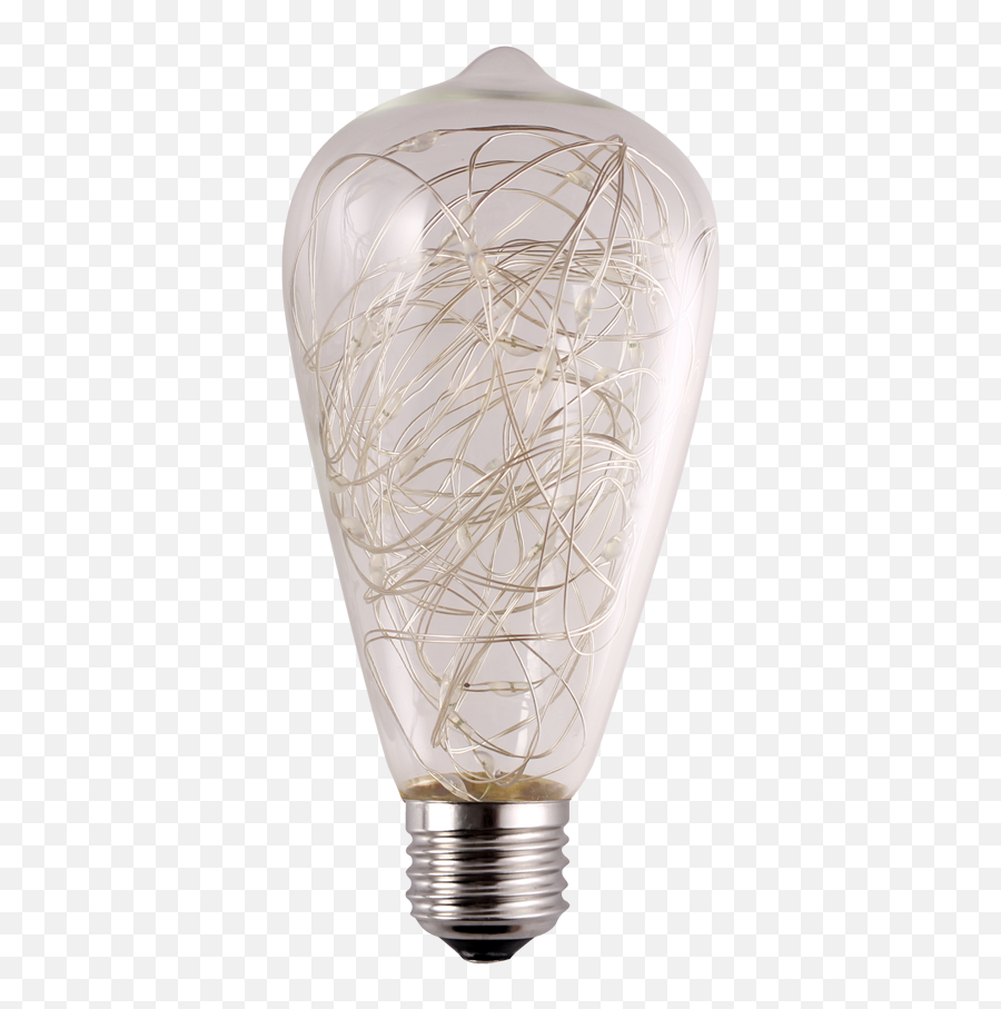 Cf Grow St64 E26 E27 High Transmittance Led Light Bulb Non Dimmable Clear Glass Copper Wire Stringlights 85265v 2w With 30 Leds Fairy String - Incandescent Light Bulb Png,Fairy Lights Transparent Background