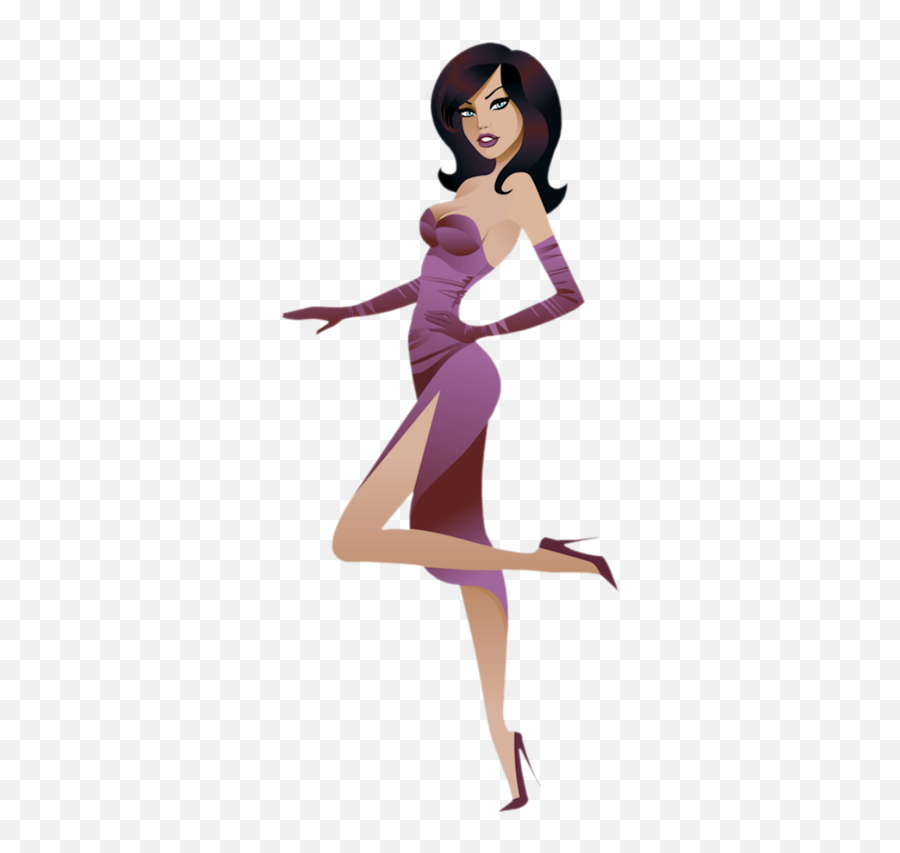 Glamour Clip Art Sexy Transprent Png - Hot Girl Cartoon Png Cartoon Casino Girl Png,Girl Transparent