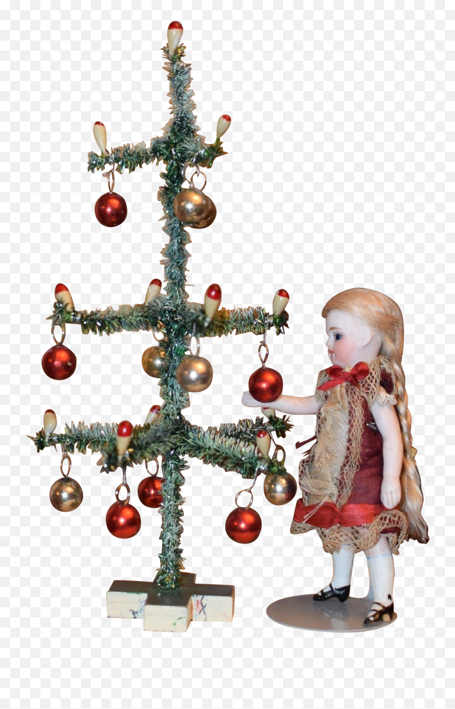 Miniature Tinsel Christmas Tree - Christmas Ornament Png,Tinsel Png