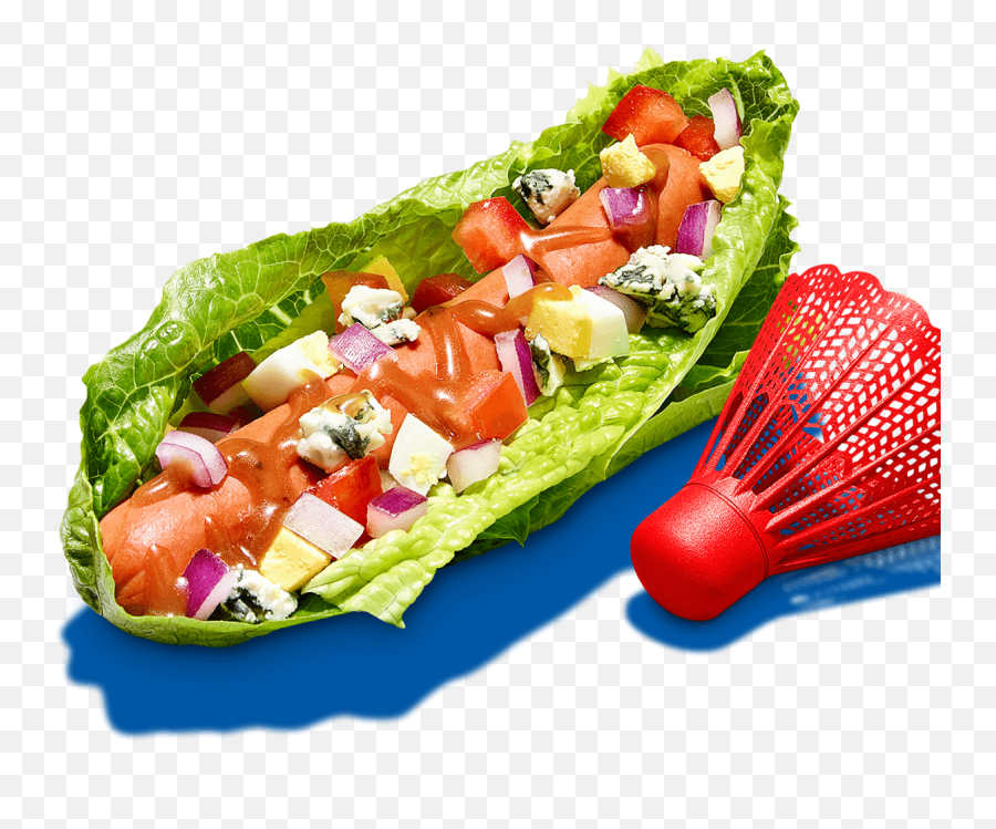 Chop Salad Dog Ball Park Brand - Salad Hot Dog Png,Salad Transparent