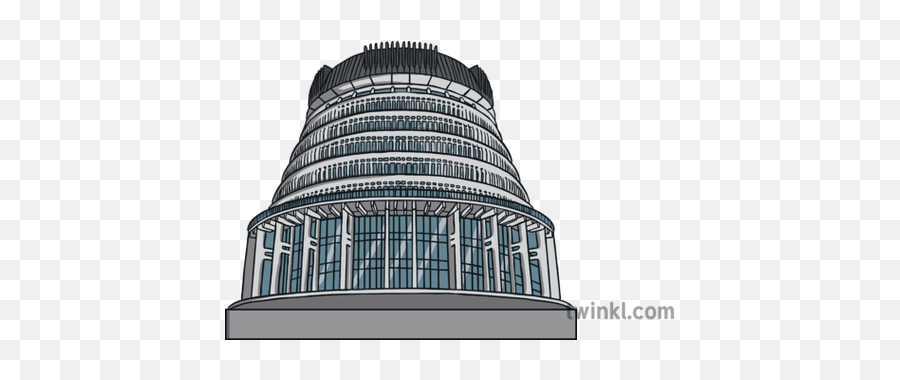 Beehive Building New Zealand Landmark Monument Buildings Ks1 - Vertical Png,Bee Hive Png