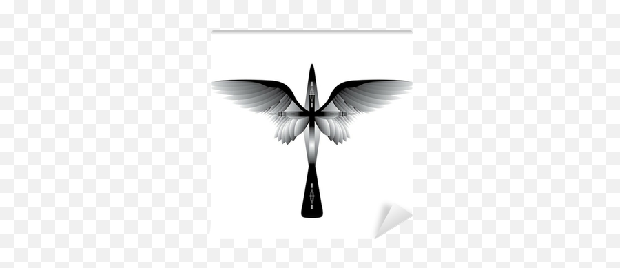 Cross With Wings Vector Illustration Wall Mural U2022 Pixers - We Live To Change Christian Png,Wings Vector Png