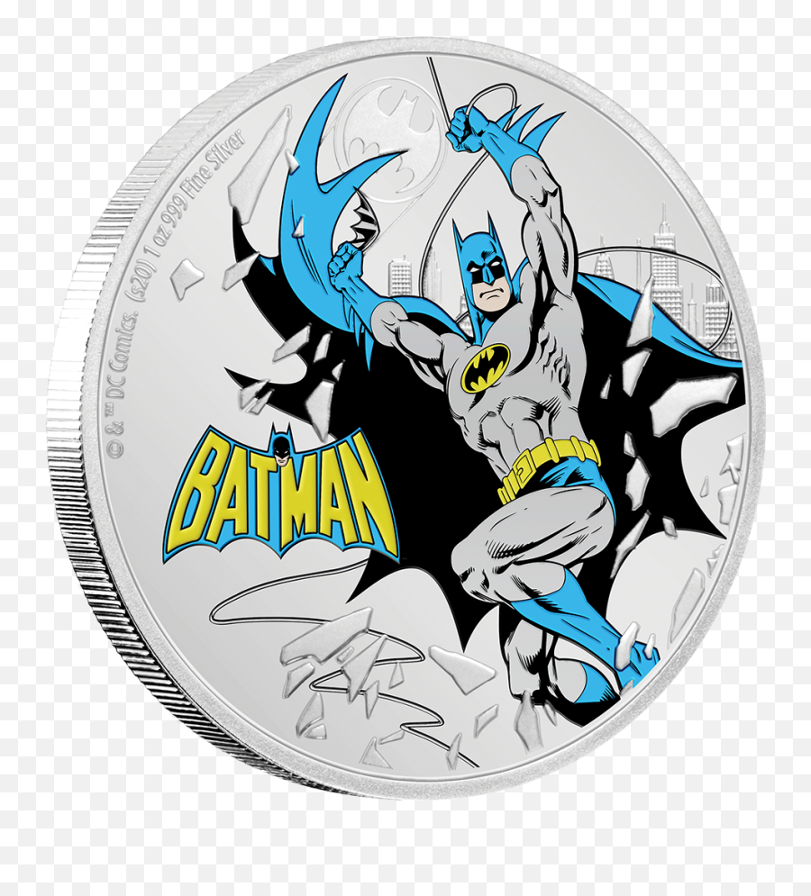 Justice League 60th Anniversary - Batman 1oz Silver Coin Batman Silver Coin Png,Justice League Transparent