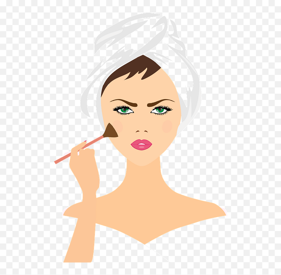 Woman Applying Makeup Clipart Free Download Transparent - Makeup Brush  Makeup Artist Cartoon Png,Make Up Png - free transparent png images -  