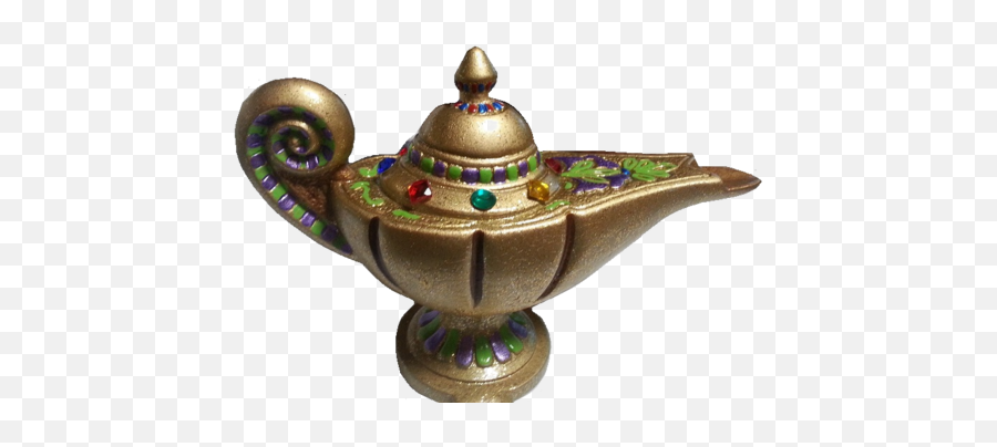 Arabian Nights Bejeweled Aladdin Lamp - Ceramic Png,Aladdin Lamp Png