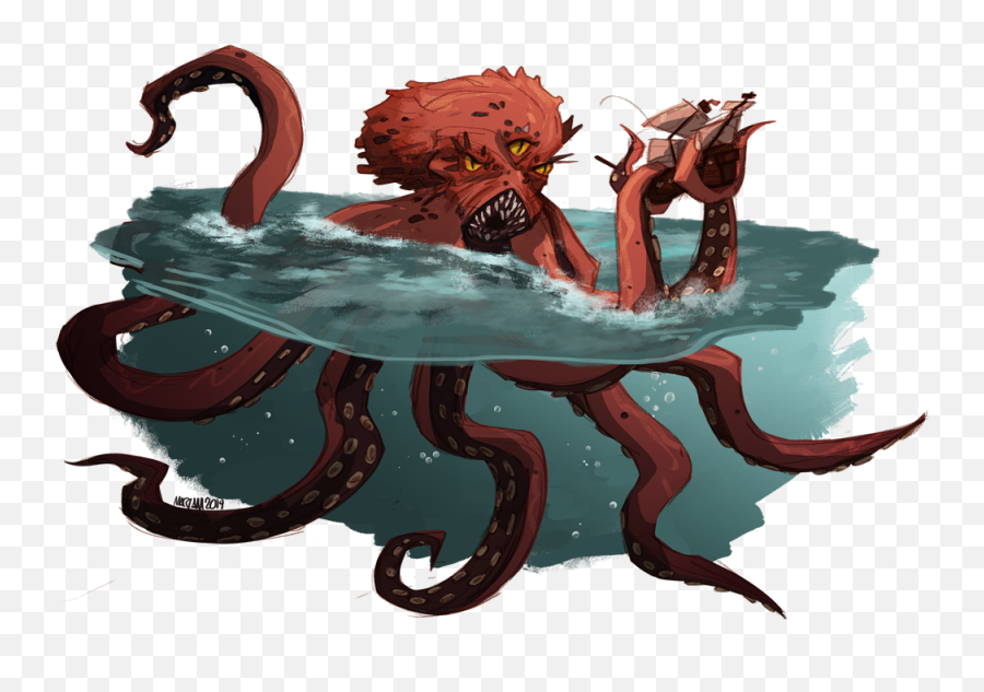 Seas Of Vodari Swashbuckling U0026 Sorcery For Du0026d 5e - Kraken Monster Transparent Png,Dnd Png
