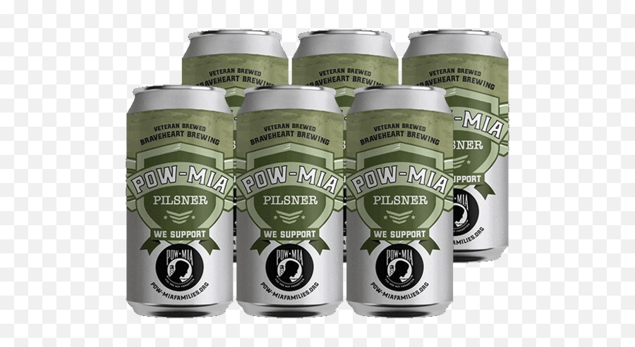 Braveheart Brewing Pow - Mia 6pk Cans Pow Mia Flag Png,Pow Mia Logo