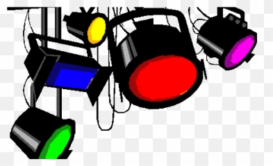 Lighting Clipart Theatre Production - Cartoon Lights Camera Png