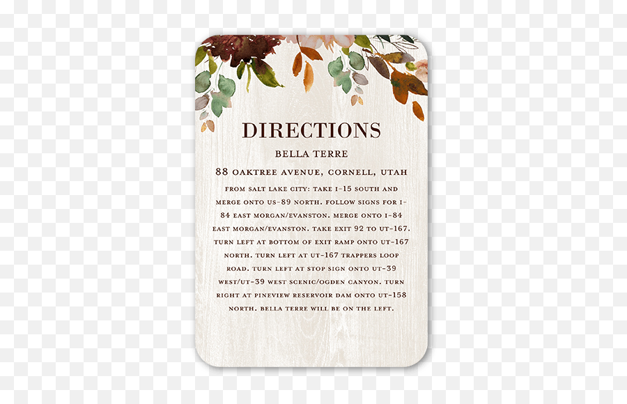 Muted Floral Enclosure Card - Horizontal Png,Shutterfly Png