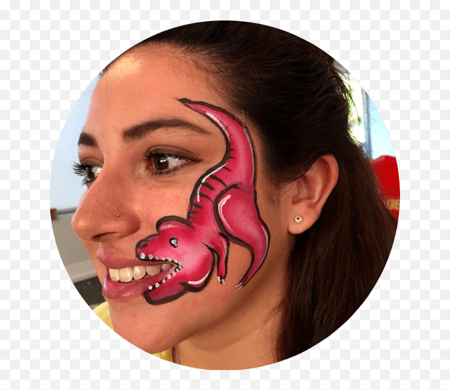 Download Hd Dinosaur Face Painting - Face Painting Face Painting Birthday Party Png,Face Paint Png