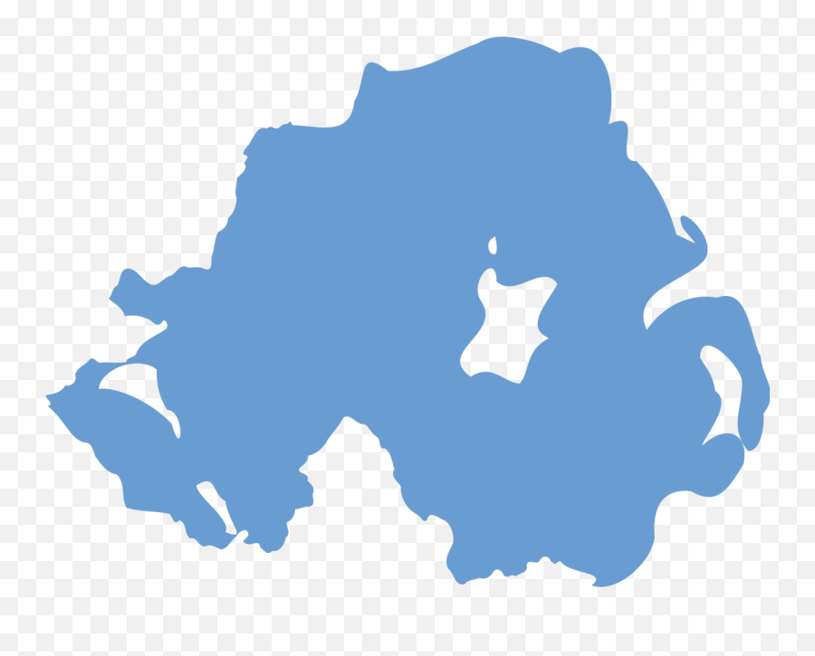 Northern Ireland Outline In Blue - Outline Map Of Northern Ireland Png,Ireland Png