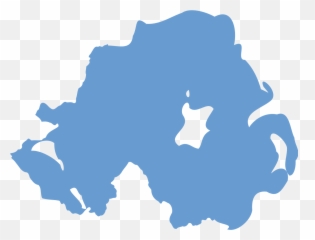 Northern Ireland Outline In Blue - Map Of png