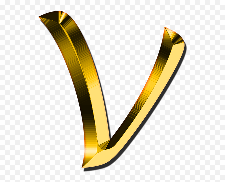 Letter V Png - V Letter Png Gold,Letter V Png