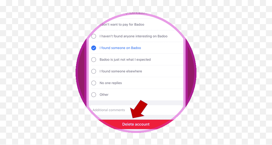 How To Delete Badoo Account - Pigotta Unicef Png,Delete Account Icon