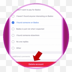 How To Delete Badoo Account - Pigotta Unicef png