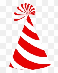 Hat Birthday Party Red Decoration - Transparent Background Png