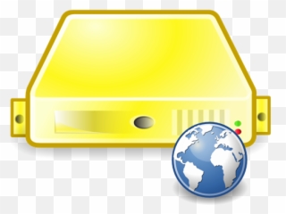 Yellow Web Server Icon - Portable png