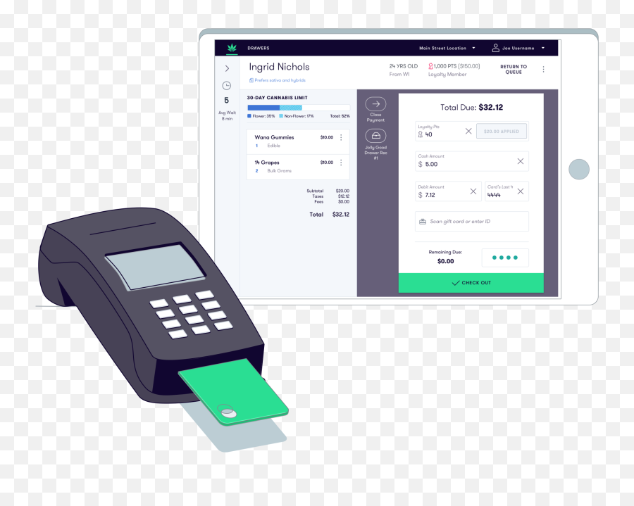 Cannabis Point Of Banking Flowhub - Office Equipment Png,Credit Card Terminal Icon
