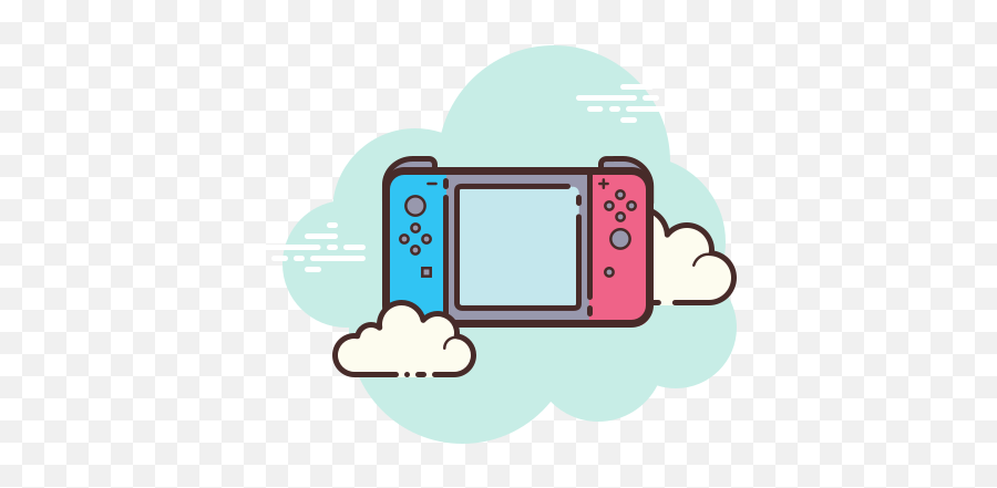 Nintendo Switch Handheld Icon In Cloud Style - Spotify Icon Aesthetic Cloud Png,Nintendo Switch Icon