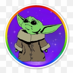 Buy Baby Yoda - Die cut stickers StickerApp png