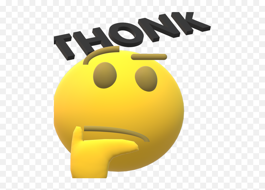 3d Thonk Rthinking Png Smiley Face Icon