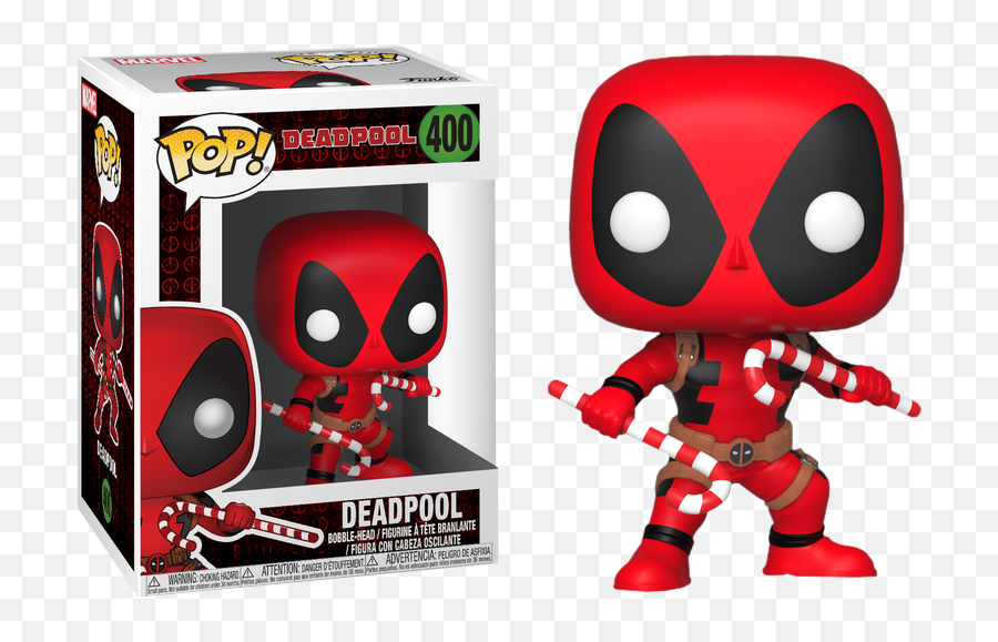 Marvel Holiday - Deadpool With Christmas Candy Canes Funko Pop Vinyl Figure Funko Pop Deadpool 400 Png,Dead Pool Png