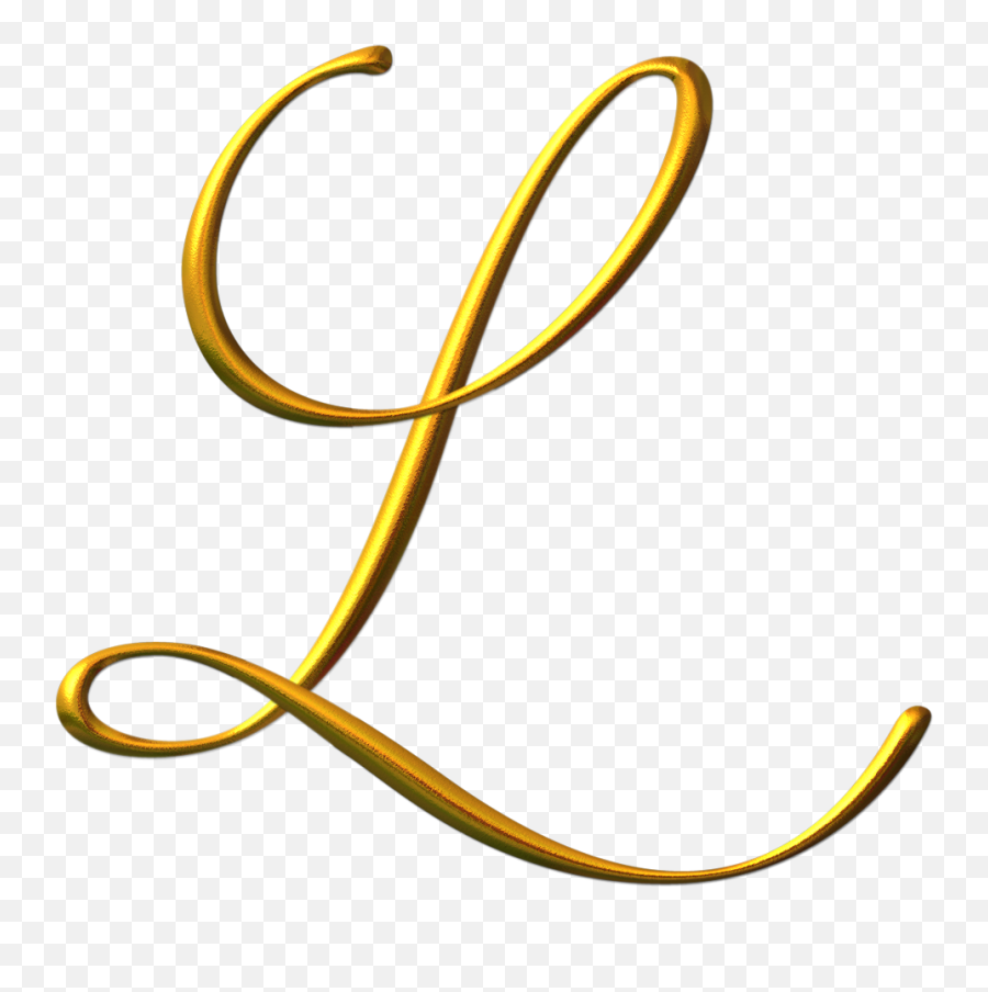 Alfabeto Dorado Png - Letra L En Png,L Png