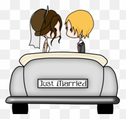 Just Married Cute - Car Clipart Gif png