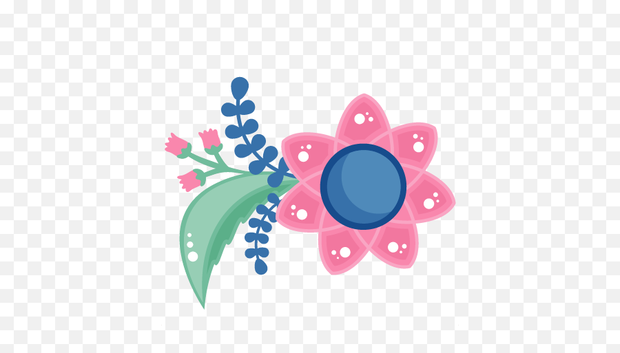 Download Hd Pink Flower Cut File Svg - Flower Pink Cute Png,Cute Flower Png
