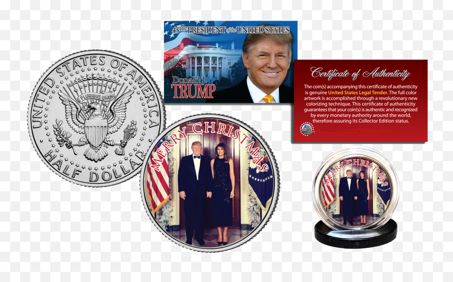 Free Christmas Coin - Reagan And Trump Coin Png,Melania Trump Png Free Christmas Coin - Reagan And Trump Coin Png,Melania Trump Png