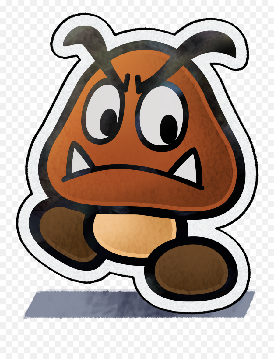Paper Goomba Clipart - Full Size Clipart 772427 Pinclipart Paper Mario Paper Goomba Png,Goomba Png