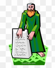 Download Moses With The Ten Commandments Royalty Free Vector - Clipart Moses With Ten Commandments Png,Ten Commandments Png