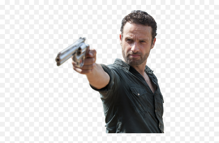 Man Holding Gun Png 1 Image - Rick The Walking Dead,Man With Gun Png