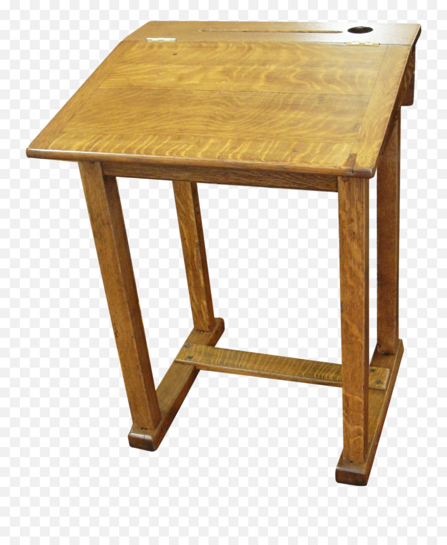 Vintage Oak School Desk Converts From - Slant Table Png,School Desk Png