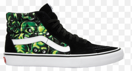Sk8 Hi Glow In The Dark Skull Pile - Supreme X Vans Png,Pile Of Skulls Png